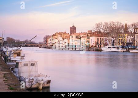 France, Hérault, Agde, les rives du fleuve Hérault Banque D'Images