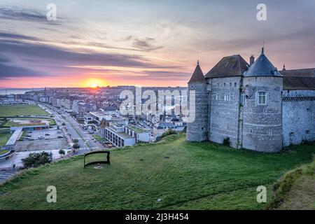 France, Seine Maritime, Dieppe, Côte d'Abatre, Banque D'Images