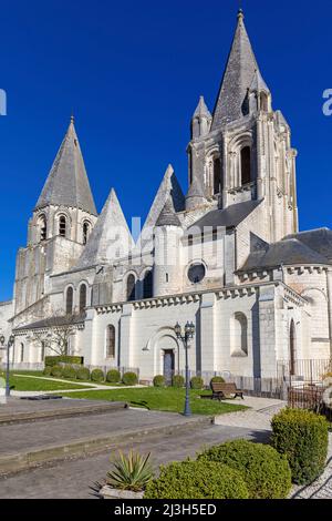 France, Indre et Loire, Loches, cité royale, église Saint-Ours, Ancienne collégiale notre-Dame Banque D'Images