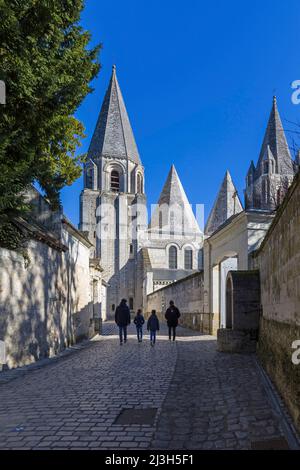 France, Indre et Loire, Loches, cité royale, église Saint-Ours, Ancienne collégiale notre-Dame Banque D'Images