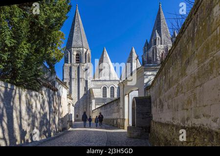 France, Indre et Loire, Loches, cité royale, église Saint-Ours, Ancienne collégiale notre-Dame Banque D'Images