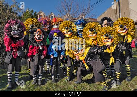 France, Haut Rhin, Munster, carnaval pour enfants, Waggis Banque D'Images