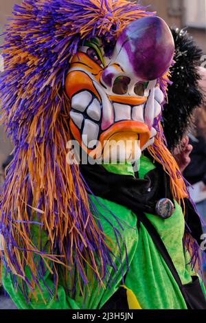 France, Haut Rhin, Munster, carnaval pour enfants, Waggis Banque D'Images