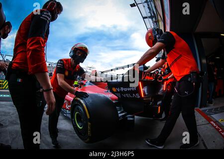 Melbourne, Victoria, Australie. 8th avril 2022. MELBOURNE, AUSTRALIE - AVRIL 8 : Charles Leclerc de Scuderia Ferrari lors de la deuxième pratique au Grand Prix de Formule 1 australien 2022 du 8th avril 2022 (Credit image: © Chris Putnam/ZUMA Press Wire) Banque D'Images