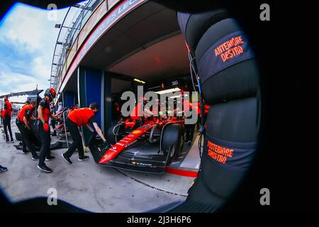 Melbourne, Victoria, Australie. 8th avril 2022. MELBOURNE, AUSTRALIE - AVRIL 8 : Charles Leclerc de Scuderia Ferrari lors de la deuxième pratique au Grand Prix de Formule 1 australien 2022 du 8th avril 2022 (Credit image: © Chris Putnam/ZUMA Press Wire) Banque D'Images