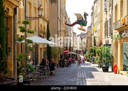 France, Moselle, Metz, Taison Street Banque D'Images