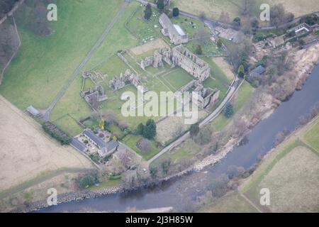 Abbaye d'Easby Montrastensian, Yorkshire du Nord, 2016. Banque D'Images