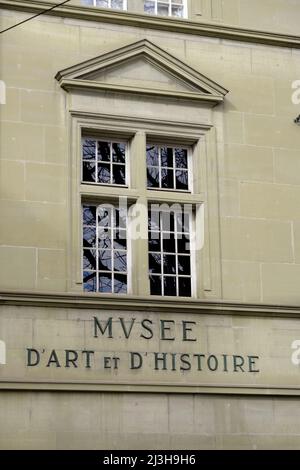 Suisse, canton de Fribourg, Fribourg, rue de Morat, musée d'Art et d'Histoire, Hôtel Ratze du 16th siècle Banque D'Images