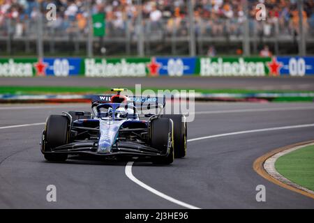 Melbourne, Australie. 08th avril 2022. Nicholas Latifi (CAN) de l'écurie Williams en FP2 au Grand Prix de Formule 1 d'Australie sur le circuit du Grand Prix d'Albert Park en 8. Avril 2022. Crédit : Corleve/Alay Live News Banque D'Images