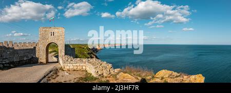 Ancienne forteresse au cap Kaliakra en Bulgarie Banque D'Images