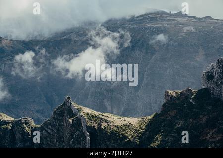 Vue de Pico do Arieiro, Madère, Portugal, Europe Banque D'Images