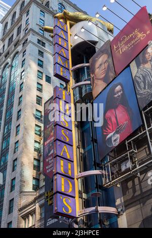 Theatre District, New York City, NY, Etats-Unis, Madame Tussauds Banque D'Images