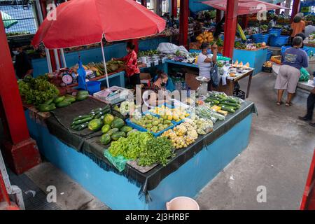 Sir Selwyn Selwyn-Clarke Market Victoria Mahe Seychelles / Street Photography Banque D'Images