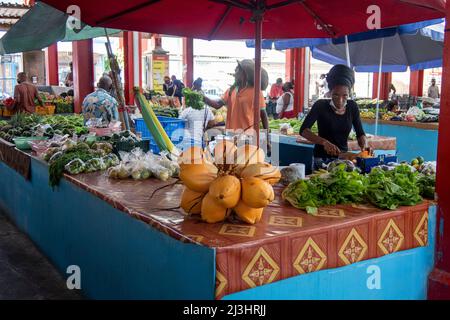 Sir Selwyn Selwyn-Clarke Market Victoria Mahe Seychelles / Street Photography Banque D'Images