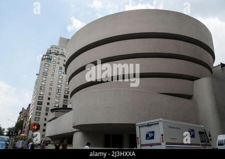 CARNEGIE HILL, New York City, NY, Etats-Unis, belle architecture au musée solomon r. guggenheim Banque D'Images