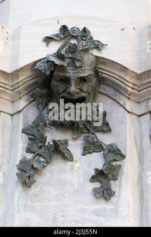 Gargoyle sur une fontaine dans la vieille ville de Venise, Italie Banque D'Images