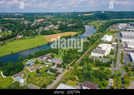 Ruhr près de Hattingen, Rhénanie-du-Nord-Westphalie, Allemagne Banque D'Images