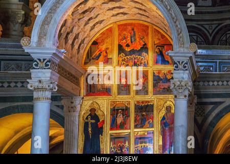 San Miniato al Monte, intérieur de l'église, Florence, Toscane, Italie, Europe Banque D'Images