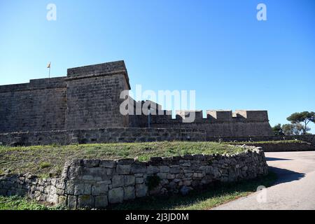 Castell de Sant Carles (château de San Carlos), à Palma de Majorque, Espagne. Ancienne forteresse militaire transformée en musée. Banque D'Images