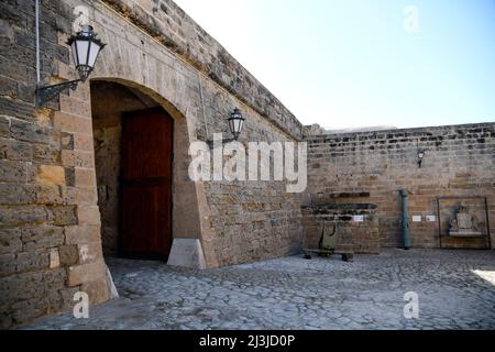 Castell de Sant Carles (château de San Carlos), à Palma de Majorque, Espagne. Ancienne forteresse militaire transformée en musée. Banque D'Images