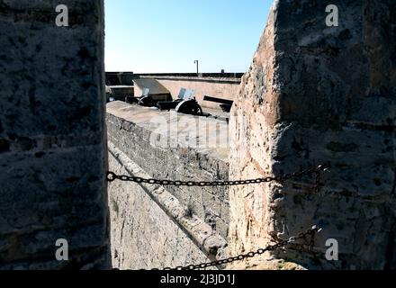 Castell de Sant Carles (château de San Carlos), à Palma de Majorque, Espagne. Ancienne forteresse militaire transformée en musée. Banque D'Images