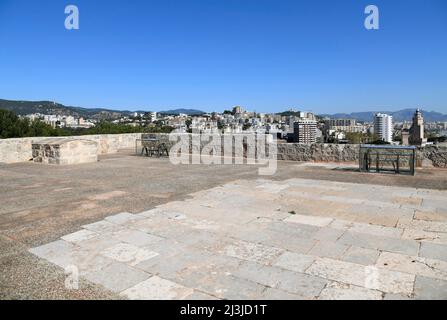 Castell de Sant Carles (château de San Carlos), à Palma de Majorque, Espagne. Ancienne forteresse militaire transformée en musée. Banque D'Images