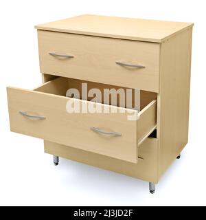 commode isolée sur fond blanc Banque D'Images