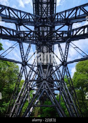 Le pont Münden, le plus haut pont ferroviaire d'Allemagne Banque D'Images