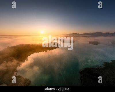 Matin au Grand lac de Pâques Banque D'Images