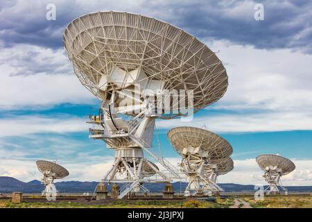 Très grand réseau ou le VLA - radio télescopes, Socorro, NM Banque D'Images