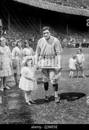 Babe Ruth, joueur de baseball de la Ligue majeure, New York Yankees, bain News Service, 1921 Banque D'Images