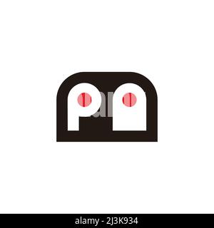 lettres pa simple géométrique polygonale logo vecteur Illustration de Vecteur