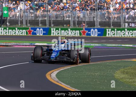 Melbourne, Australie. 08th avril 2022. Nicholas Latifi du Canada conduit la Mercedes Williams FW44 numéro 6 en pratique avant le Grand Prix d'Australie 2022 sur le circuit du Grand Prix d'Albert Park. Crédit : SOPA Images Limited/Alamy Live News Banque D'Images