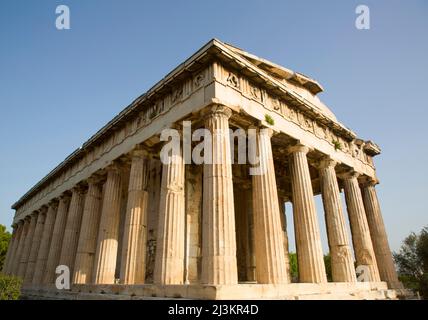 Temple d'Hephaestus, ancienne agora d'Athènes ; Athènes, Grèce Banque D'Images