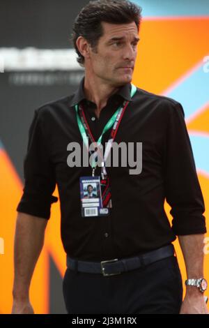 Albert Park, Melbourne, Victoria, Australie. 09th avril 2022. FIA Formula One World Championship 2022 - Formule 1 Rolex Australian Grand Prix - Mark Webber est vu dans le Pit paddock F1 - image Credit: brett keating/Alay Live News Banque D'Images