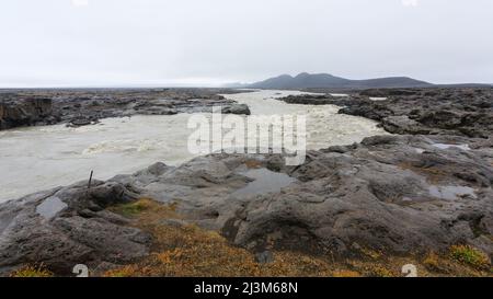 Paysage d'Islande sur la voie de l'Askja. Panorama islandais désolé Banque D'Images