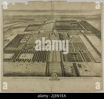 Acklam à Cleveland dans le comté de Yorke, planche 64 de Britannia Illustrata, publié en 1707. Banque D'Images