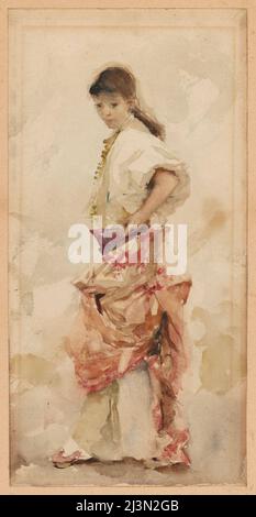 Fille en costume espagnol, 1879/80. Banque D'Images