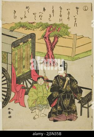 Shi, de la série "Tales of ISE in branchée Brocade Pictures (Furyu nishiki-e ISE monogatari)", Japon, c. 1772/73. Banque D'Images