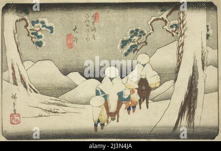 47: OI, de la série "soixante-neuf stations du Kisokaido (Kisokaido rokujukyu tsugi no uchi)", c. 1835/38. Banque D'Images