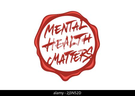 La santé mentale compte le lettrage Illustration de Vecteur