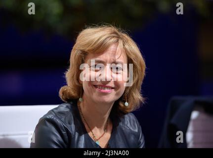 Bonn, Allemagne. 07th avril 2022. Dominique LEROY (membre de la direction Europe) Assemblée générale annuelle de Deutsche Telekom AG, le 7th avril 2022 à Bonn/Allemagne. Â Credit: dpa Picture Alliance/Alamy Live News Banque D'Images