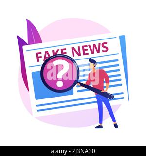 Propagande dans les médias. Production de nouvelles, information trompeuse, manipulation des faits. Mal informé, la désinformation se répand. Journalisme de fraude. Vecteur Illustration de Vecteur