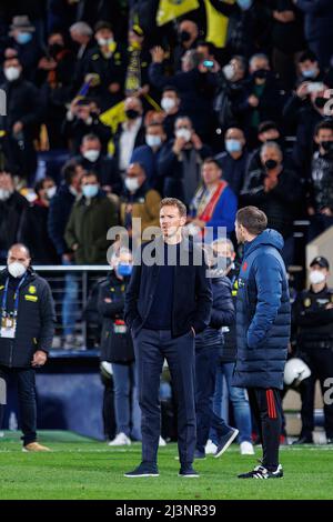 VILLARREAL, ESPAGNE - APR 6: Julian Nagelsmann en action pendant le match de l'UEFA Champions League entre Villarreal CF et le FC Bayern Munchen à l'Estadio d Banque D'Images