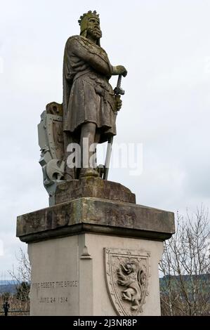 Statue de Robert the Bruce, château de Stirling, Stirling, Écosse Banque D'Images