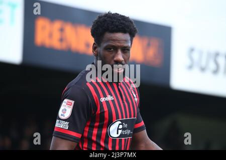 NAILSWORTH, ROYAUME-UNI. AVR 9th Omar Bogle de Hartlepool United photographié lors du match de la Sky Bet League 2 entre Forest Green Rovers et Hartlepool United à la New Lawn, Nailsworth, samedi 9th avril 2022. (Crédit : Kieran Riley | INFORMATIONS MI) crédit : INFORMATIONS MI et sport /Actualités Alay Live Banque D'Images