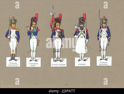 tête de colonne du 19e régiment d'infanterie de ligne vers 1810 Banque D'Images