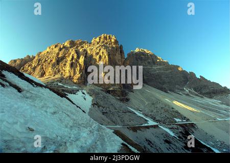 Tre cime di Lavardeo, Dolomites Banque D'Images