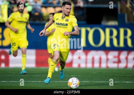 Villarreal, Espagne, 9 avril 2022. Moises Gomez Bordonado de Villarreal pendant le match de la Liga entre Villarreal cf et Athletic club de Bilbao. Photo de Jose Miguel Fernandez /Alamy Live News ) Banque D'Images