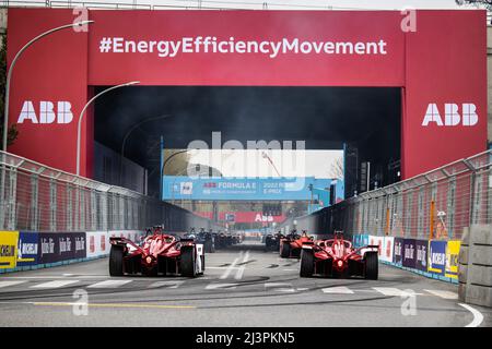 07 SETTE Camara Sergio (BRA), Dragon / Penske Autosport, Penske EV-5, action départ début lors de l'ePrix de Rome 2022, réunion 3rd du Championnat du monde de Formule E de la FIA ABB 2021-22, sur le circuit Cittadino dell.&#X80;&#x99;EUR du 8 au 10 avril, à Rome, Italie - photo: Germain Hazard/DPPI/LiveMedia Banque D'Images